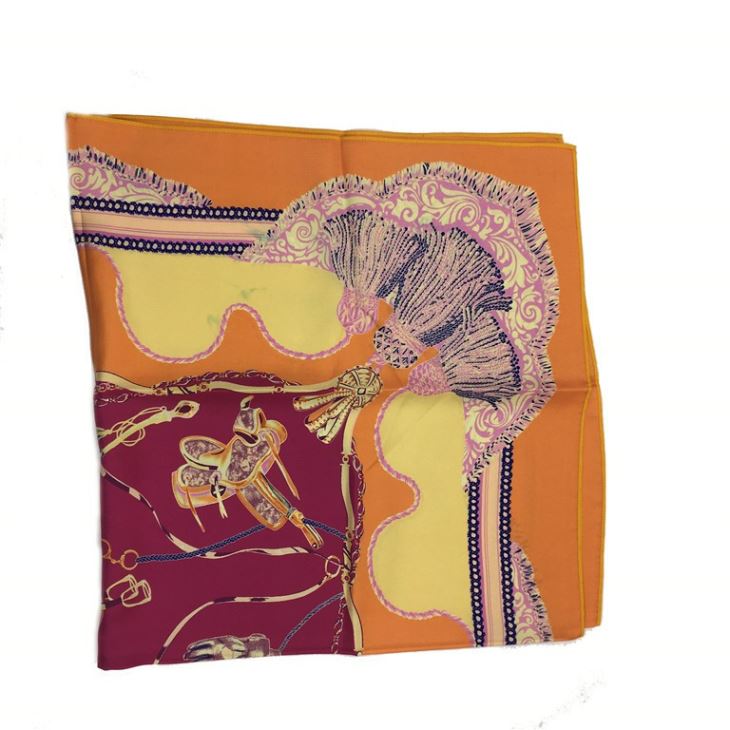 Custom Double Sided Digital Print Silk Narrow Scarf